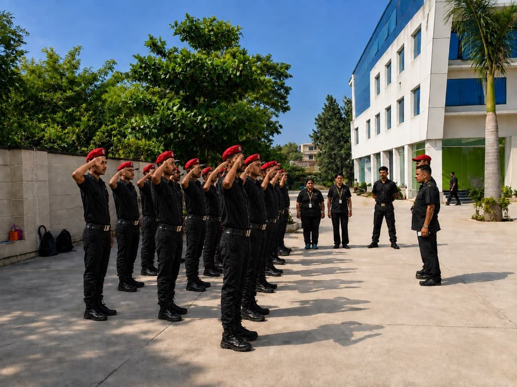 Corporate Security Drill & Inspection Parade